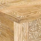 Mesa consola de madera maciza de mango 80x35x74 cm