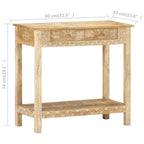 Mesa consola de madera maciza de mango 80x35x74 cm