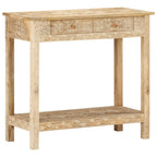 Mesa consola de madera maciza de mango 80x35x74 cm