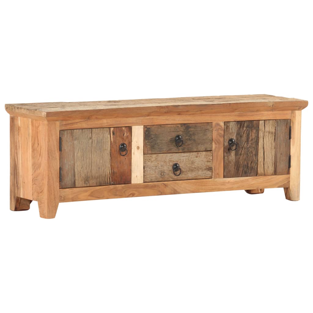 Mueble para TV madera de acacia y madera reciclada 120x30x40 cm