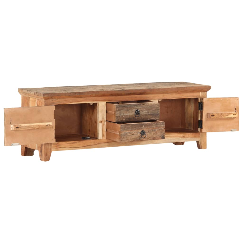 Mueble para TV madera de acacia y madera reciclada 120x30x40 cm
