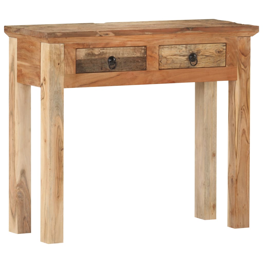 Mesa consola madera de acacia y madera reciclada 90,5x30x75cm