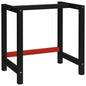 Banco de trabajo estructura metal negro y rojo 150x57x79 cm