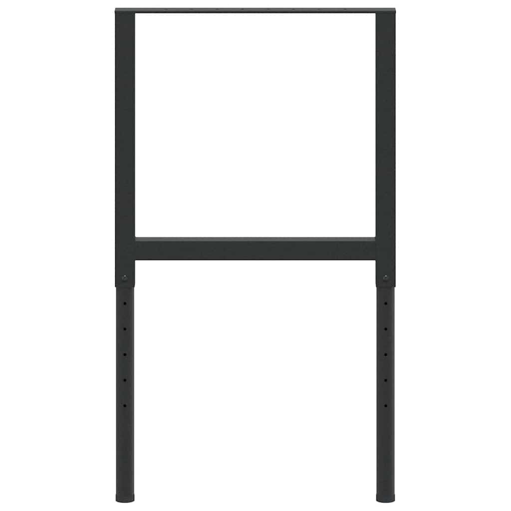 Estructura de banco de trabajo 2 uds metal 55x(69-95,5)cm negro