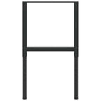 Estructura de banco de trabajo 2 uds metal 55x(69-95,5)cm negro