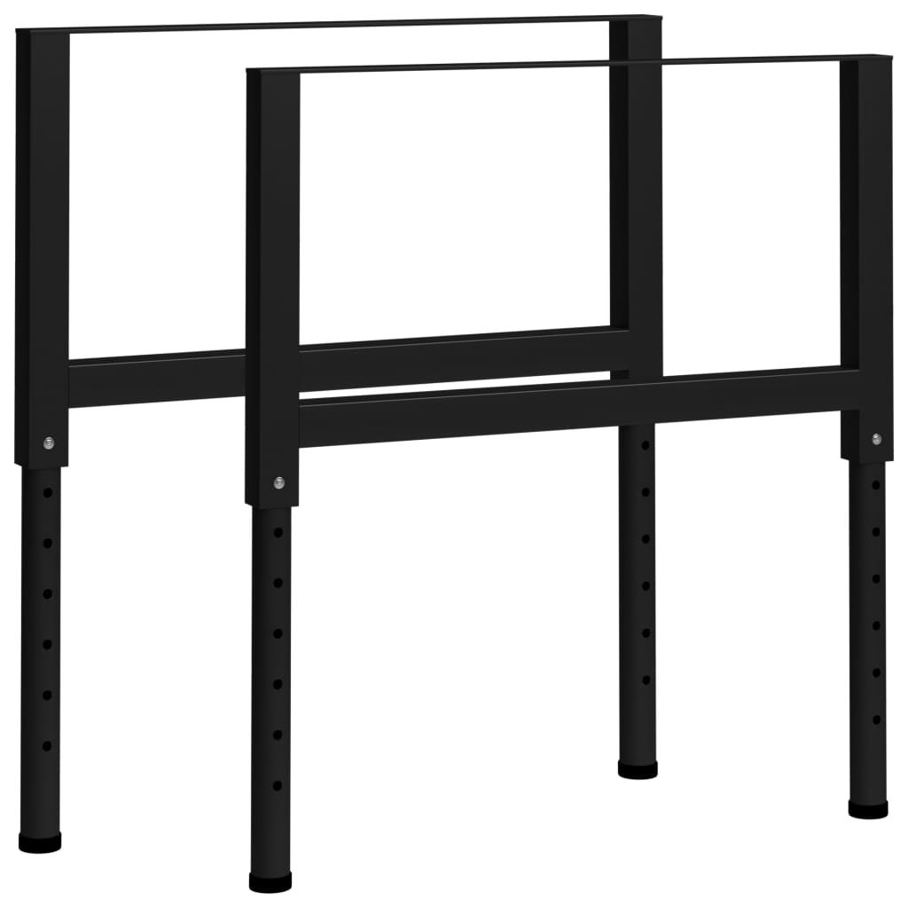 Bancada de trabalho estrutura metal preto e vermelho 150x57x79 cm