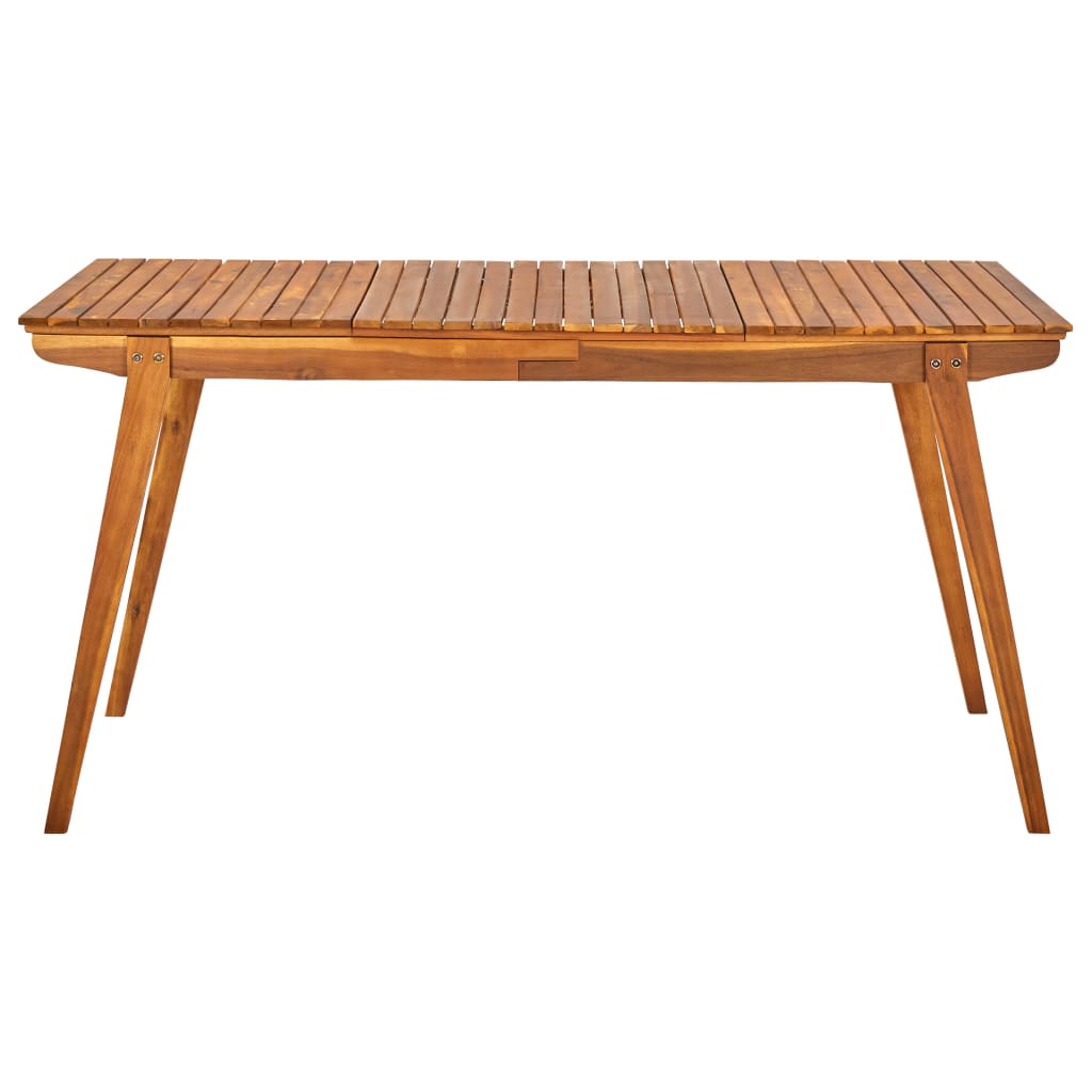Solid acacia wood garden table 150x90x75 cm