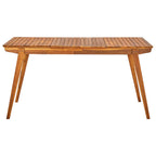 Solid acacia wood garden table 150x90x75 cm