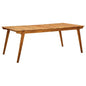 Mesa de jardín de madera maciza de acacia 150x90x75 cm