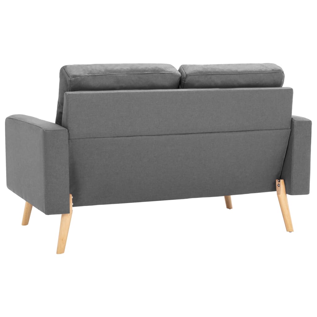 Conjunto de sofás de 2 piezas tela gris claro
