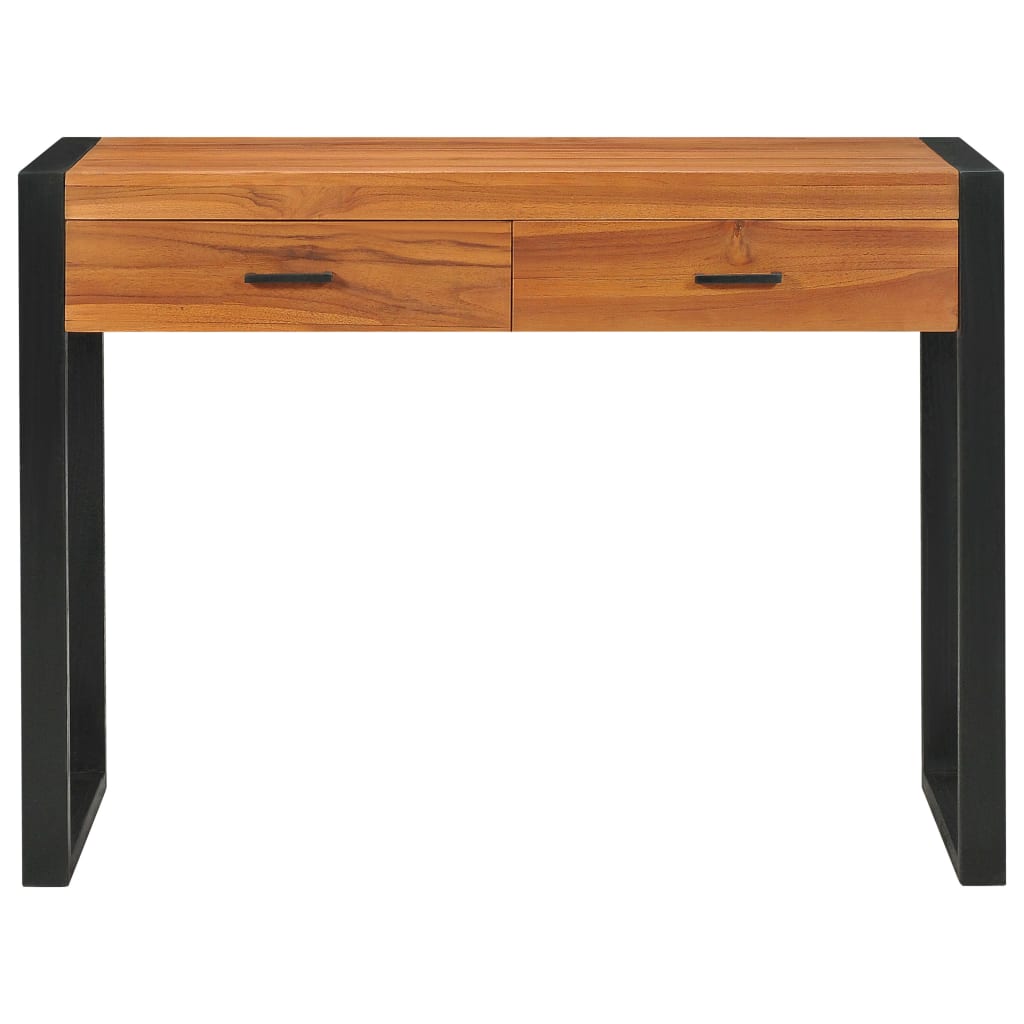 Escritorio con 2 cajones madera de teca 100x40x75 cm