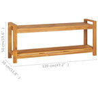 Banco de madera maciza de teca 120 cm