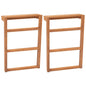 Teak Solid Wood Towel Rails 2 units