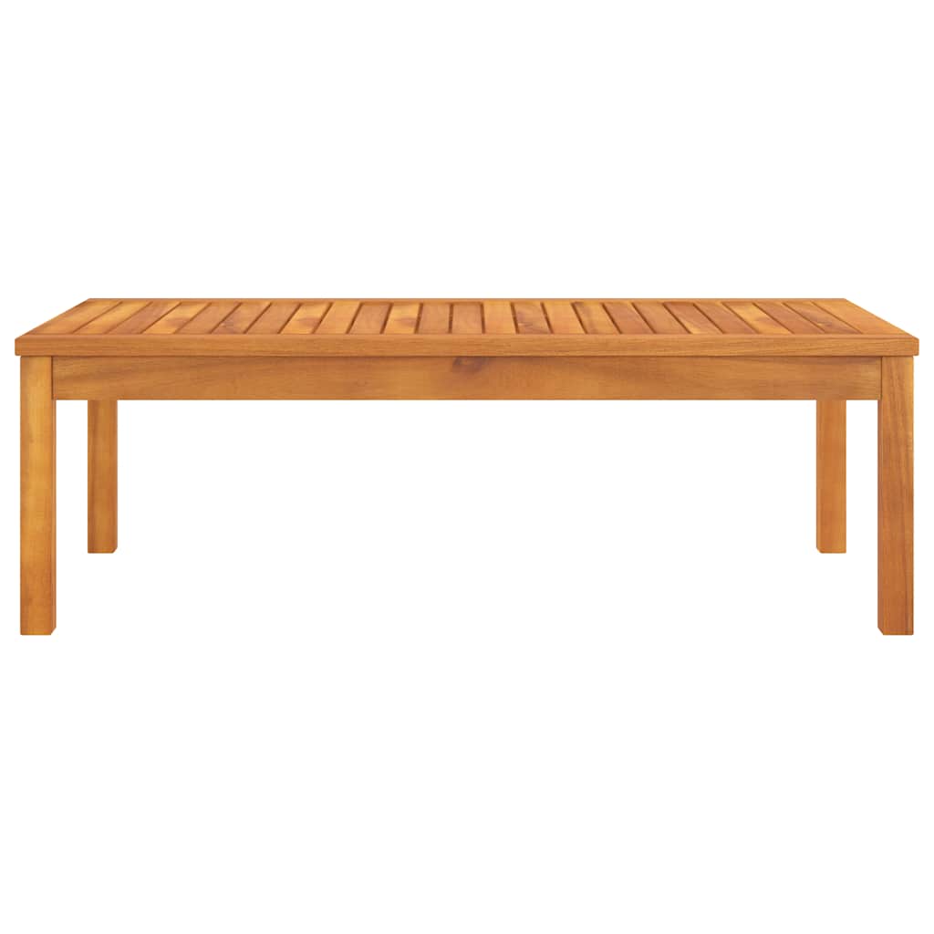 Mesa de centro de madera maciza de acacia 100x50x33 cm