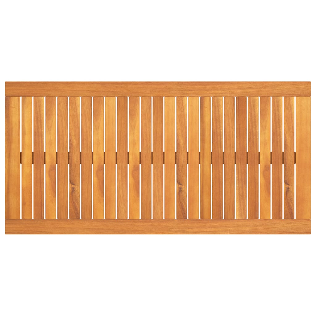 Mesa de centro de madera maciza de acacia 100x50x33 cm