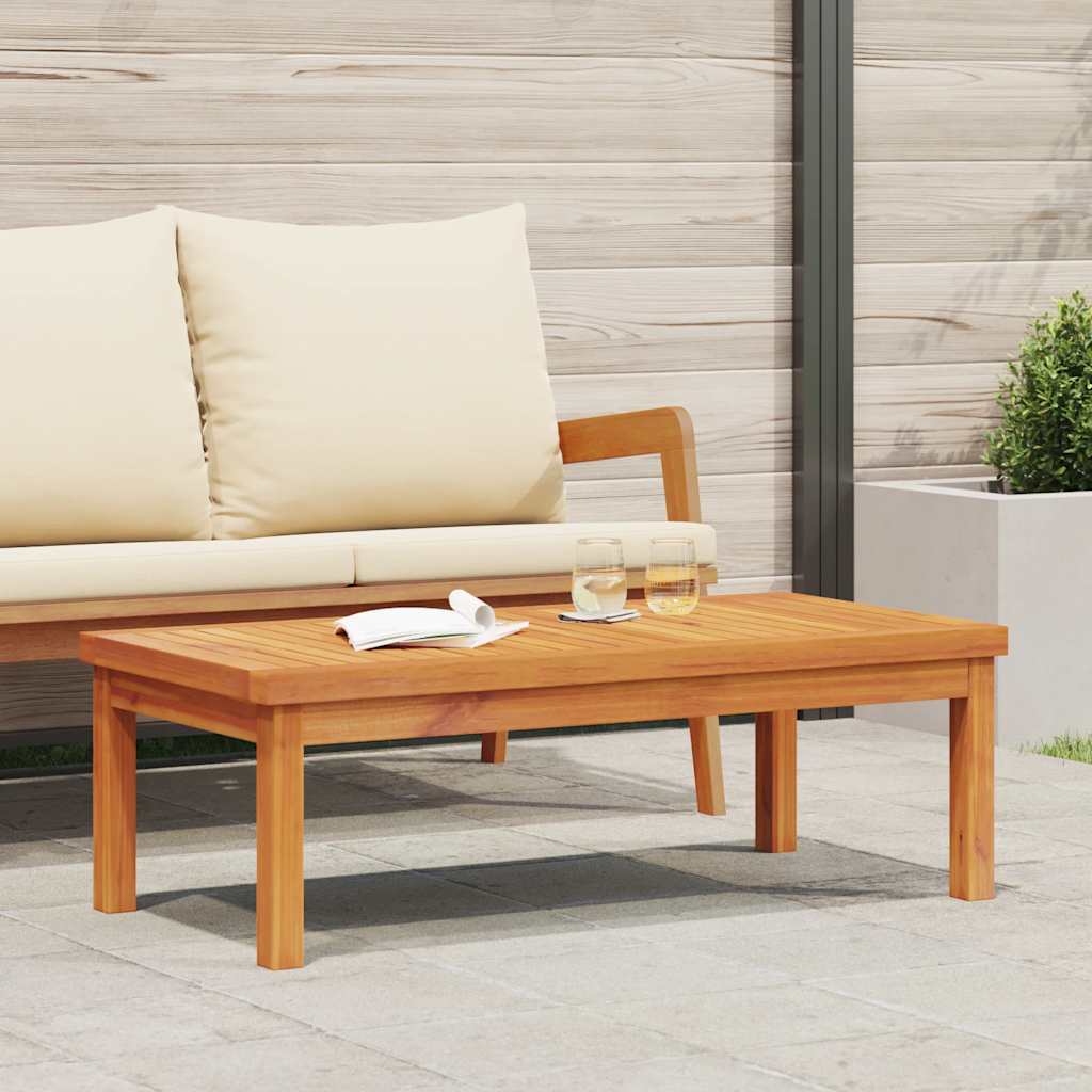 Mesa de centro de madera maciza de acacia 100x50x33 cm