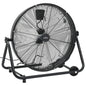 Ventilador de tambor industrial negro 60 cm 172,5 W