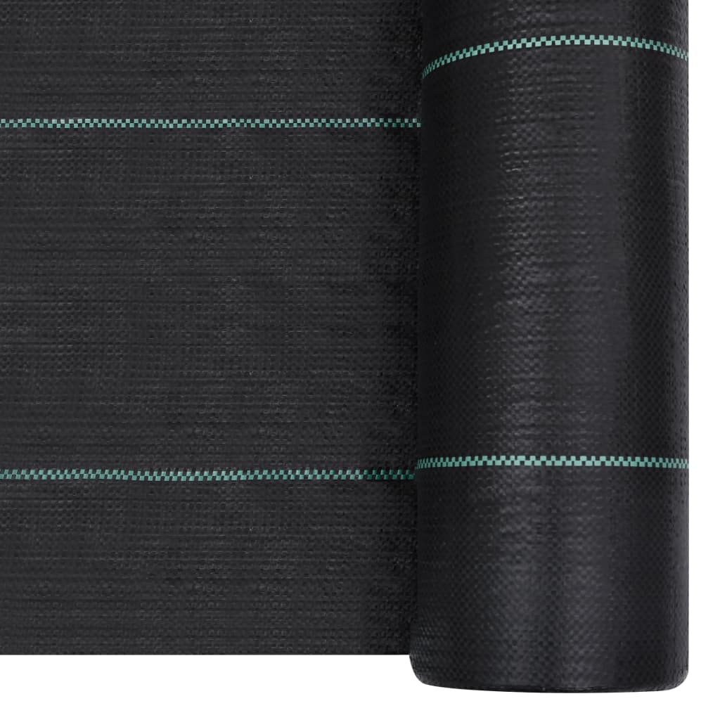 Estera de control de malezas y raíces PP negro 1x10 m