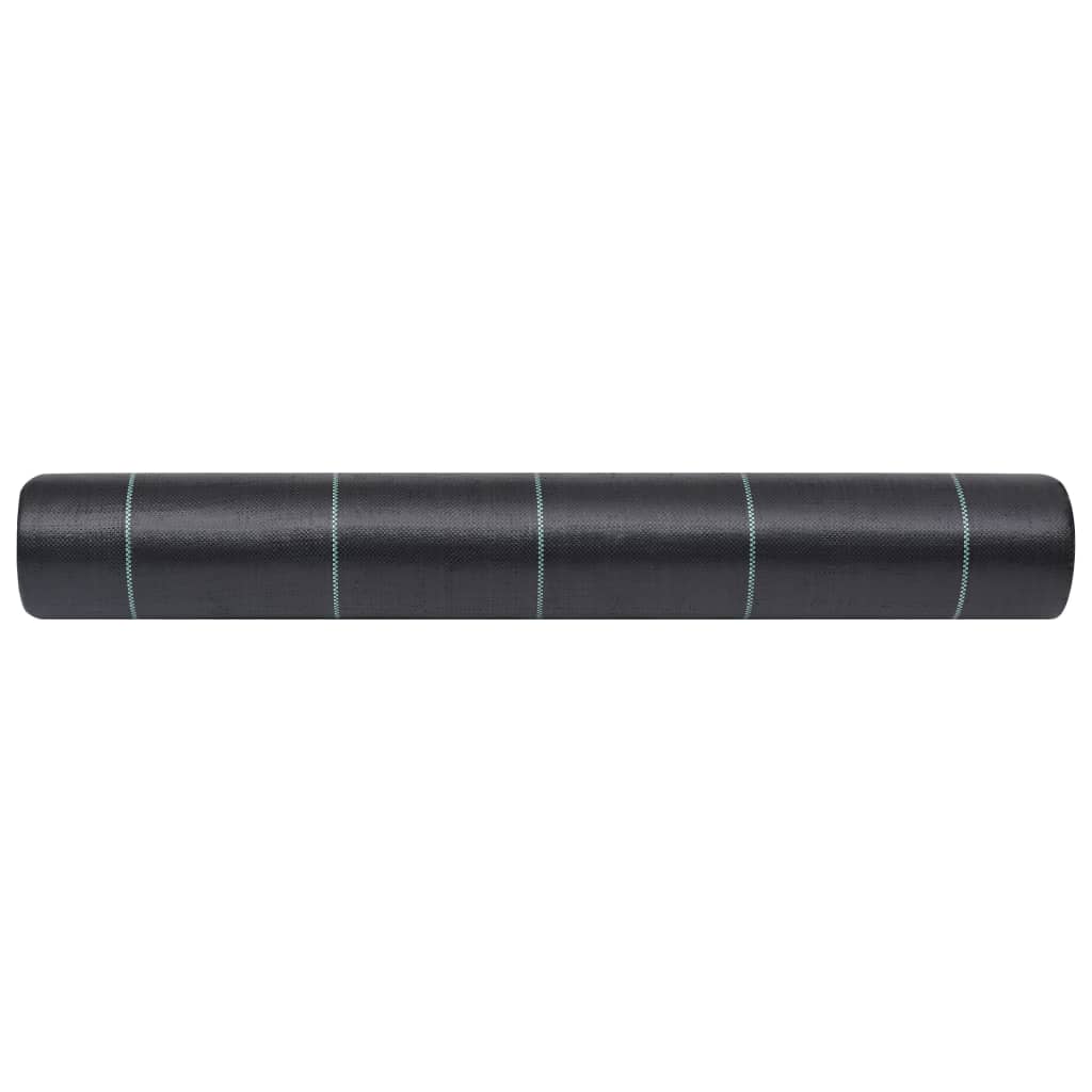 Estera de control de malezas y raíces PP negro 1x10 m