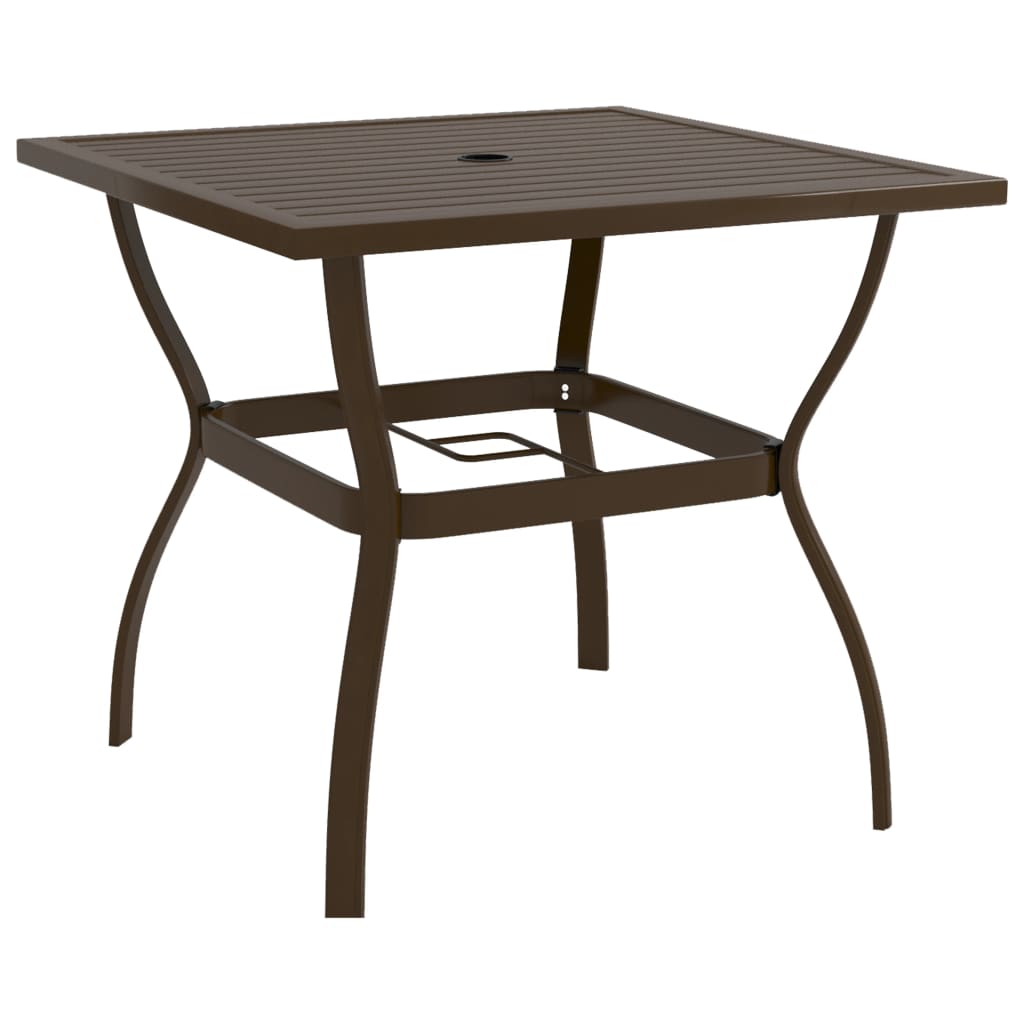 Mesa de jardín de acero gris antracita 140x80x72 cm