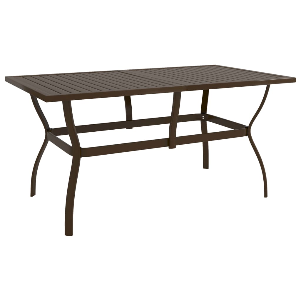 Mesa de jardín de acero gris antracita 140x80x72 cm