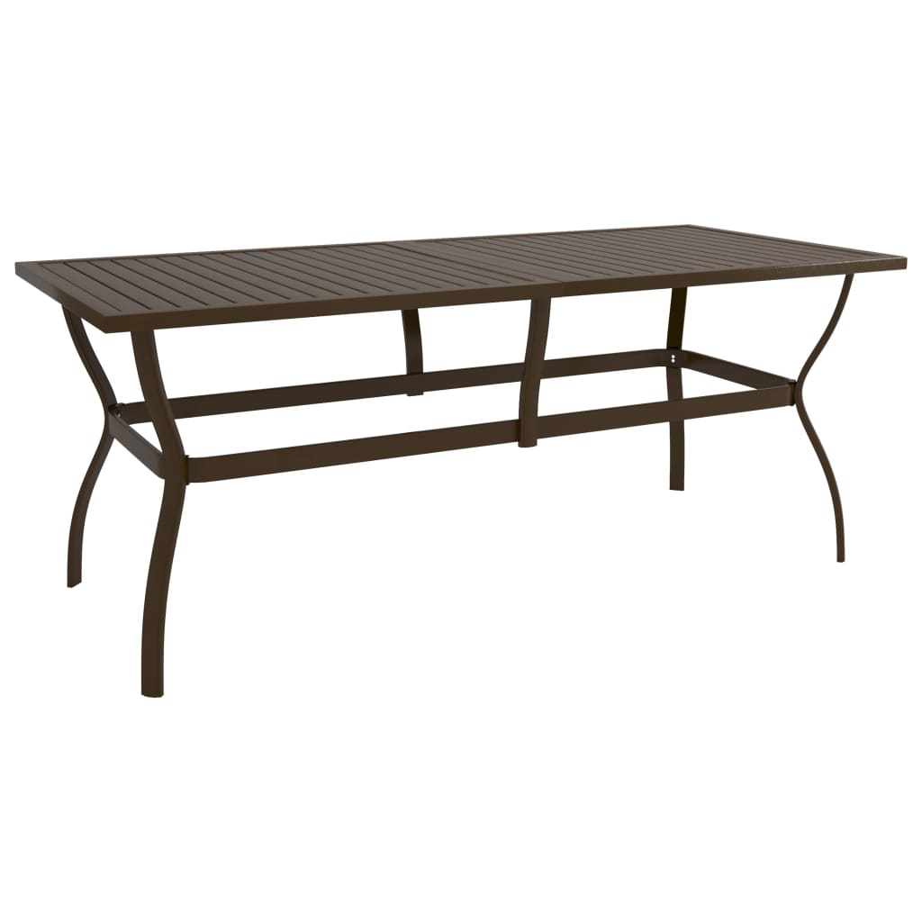Mesa de jardín de acero gris antracita 140x80x72 cm