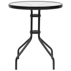 Mesa de jardín de acero negro Ø60x70 cm