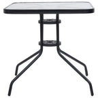 Mesa de jardín de acero negro 70x70x70 cm