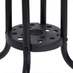 Mesa de jardín de acero negro 70x70x70 cm