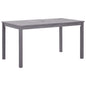 Solid acacia wood garden table gray wash 200x90x74 cm