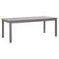 Solid acacia wood garden table gray wash 200x90x74 cm