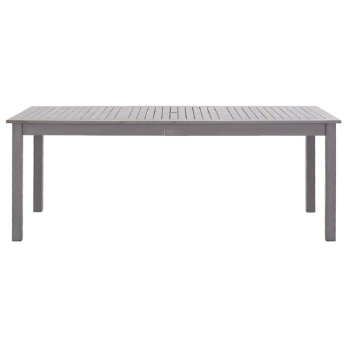 Solid acacia wood garden table gray wash 200x90x74 cm