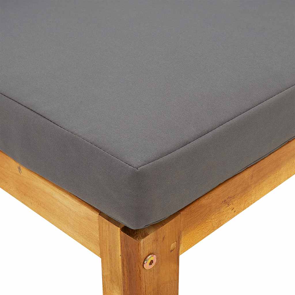 Muebles de jardín 3 piezas con cojines madera maciza de acacia