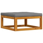 Muebles de jardín 3 piezas con cojines madera maciza de acacia