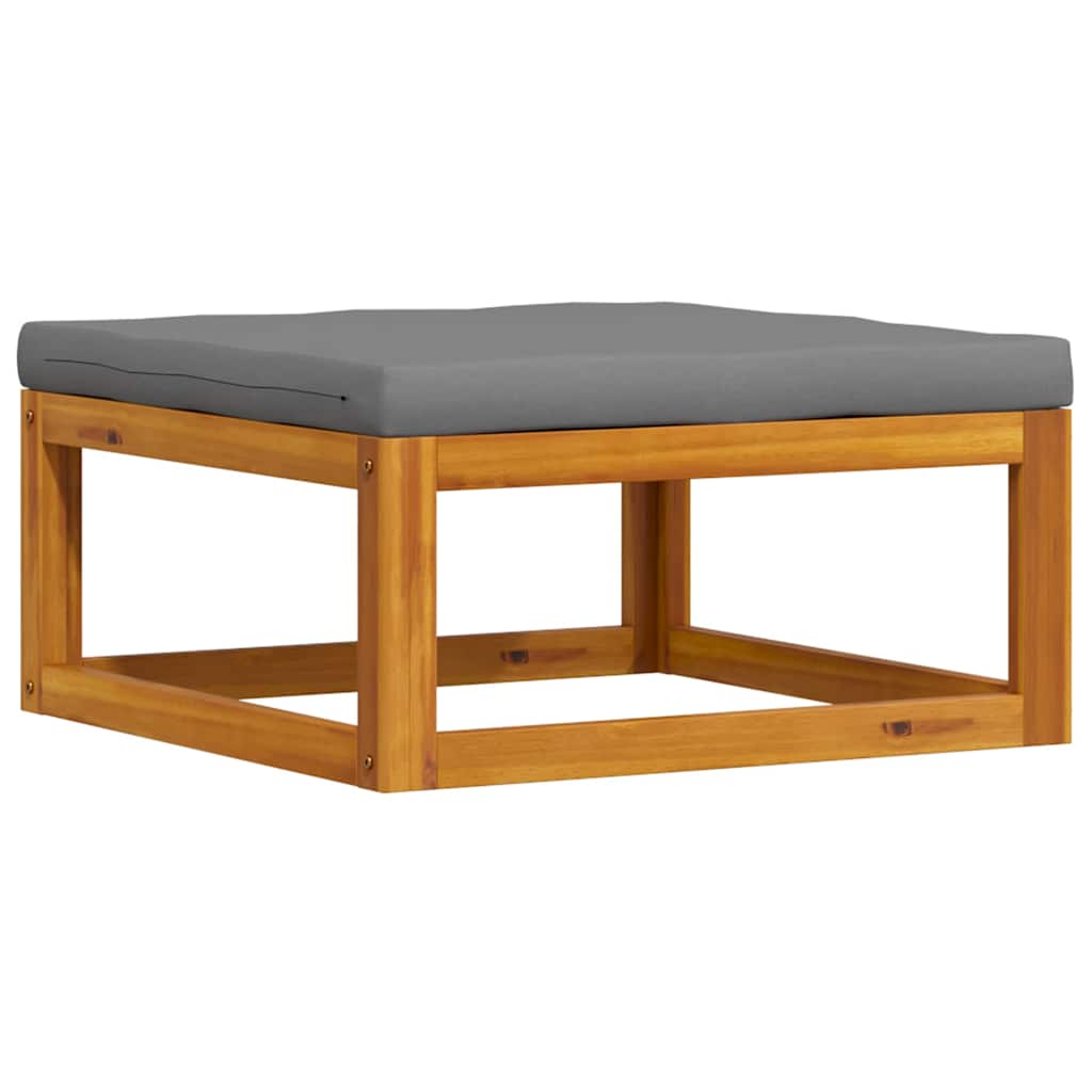 Muebles de jardín 3 piezas con cojines madera maciza de acacia