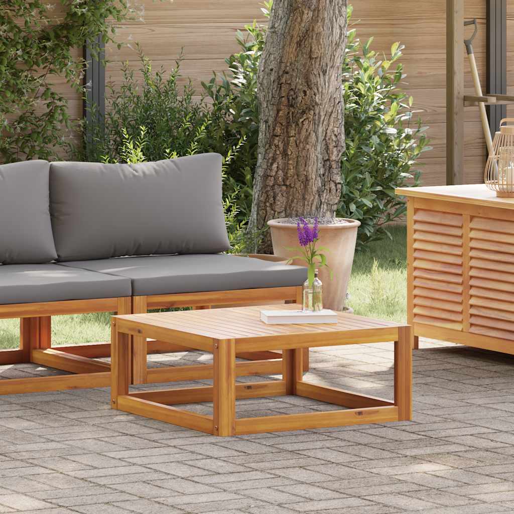 Set de sofá de jardín 2 pzas con cojín madera maciza de acacia