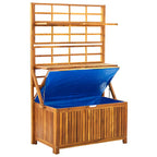 Caja de almacenaje de madera maciza de acacia 99x55x160 cm