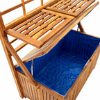Caja de almacenaje de madera maciza de acacia 99x55x160 cm