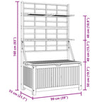 Caja de almacenaje de madera maciza de acacia 99x55x160 cm