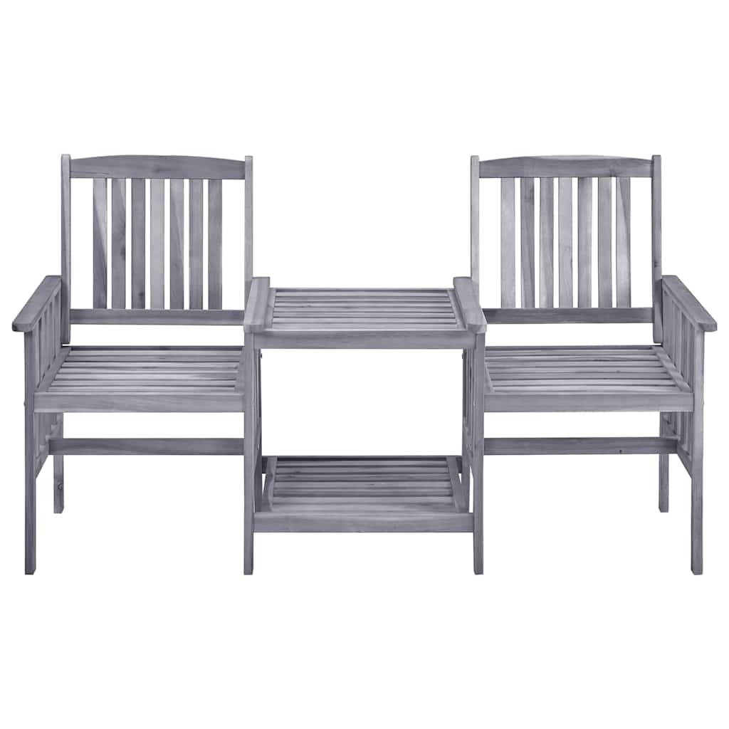 Sillas de jardín con mesita madera maciza acacia 159x61x92 cm