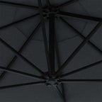 Sombrilla de jardín de pared con luces LED antracita 300 cm