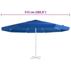 Tela de repuesto para sombrilla azul azure 515 cm