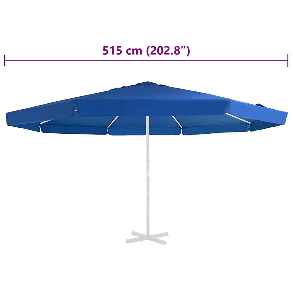 Tela de repuesto para sombrilla azul azure 515 cm