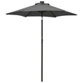 Garden parasol with LED lights anthracite aluminum 200x211 cm