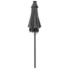 Garden parasol with LED lights anthracite aluminum 200x211 cm