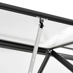 Invernadero de aluminio gris antracita 1,38 m³