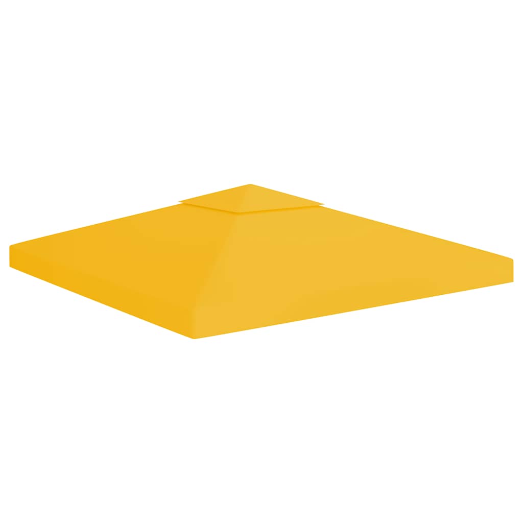 Cubierta superior de cenador 2 niveles negro 310 g/m² 3x3 m