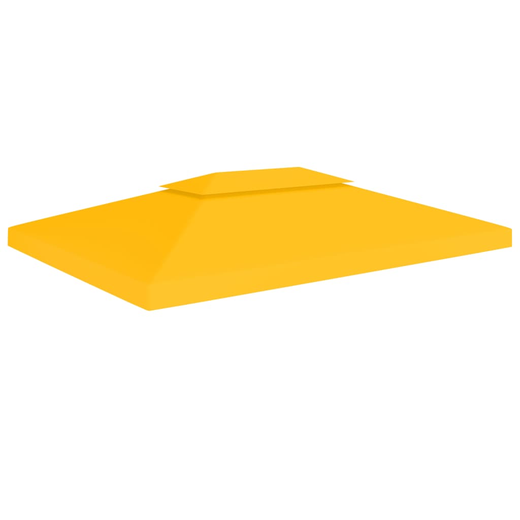 Cubierta superior de cenador 2 niveles negro 310 g/m² 3x3 m