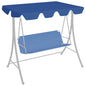 Dosel de repuesto columpio de jardín azul 150/130x105/70 cm
