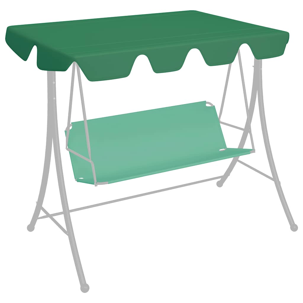 Dosel de repuesto columpio de jardín azul 150/130x105/70 cm